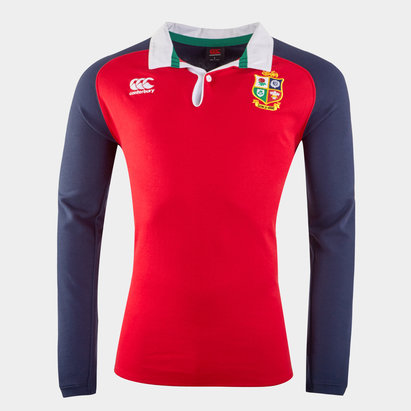Canterbury British and Irish Lions Long Sleeve Rugby Shirt Mens
