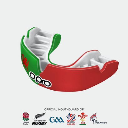 wales rugby OPRO shield WRU wales silver level self-fit mouth guard SNR