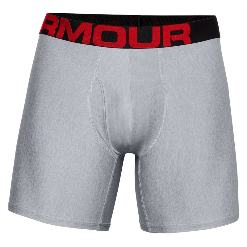Under Armour 2 Pack 6inch Tech Boxers Mens Heather/Grey, £22.00
