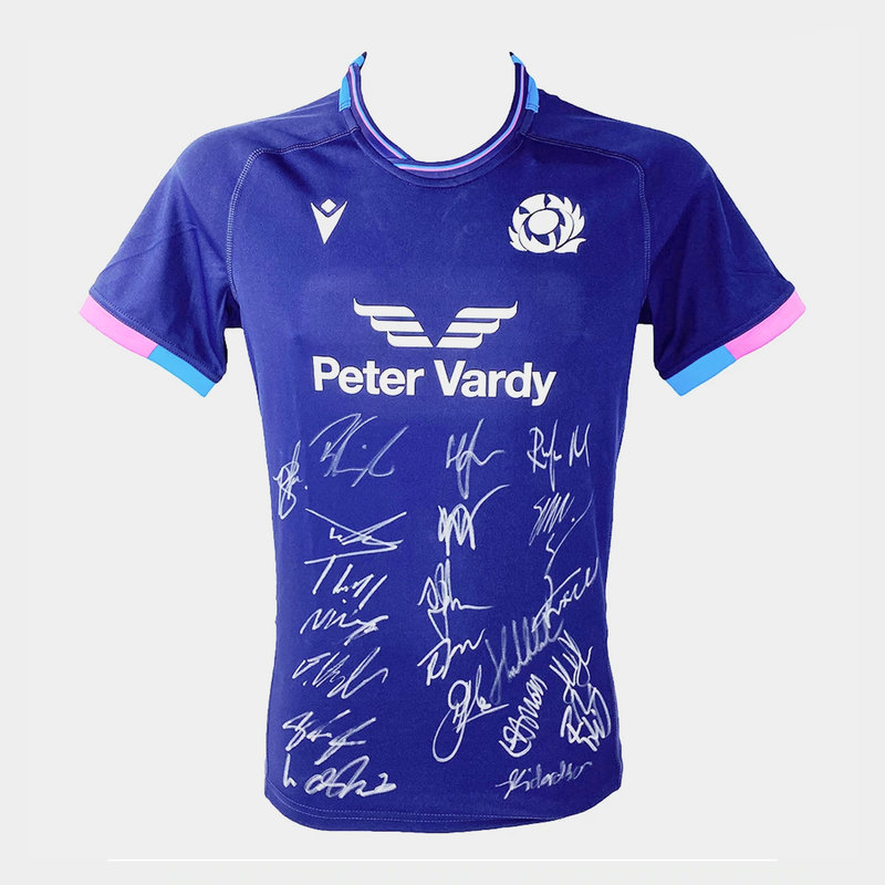 Lovell Rugby Signed Scotland Shirt - Squad Autograph 2022