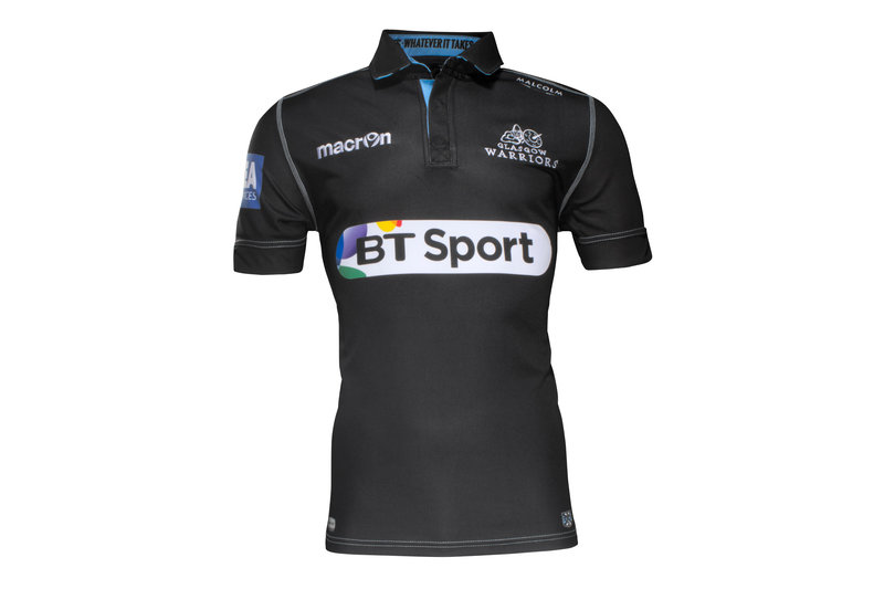 Macron Glasgow Warriors 2016/17 Home S/S Replica Rugby Shirt - Picture 1 of 1