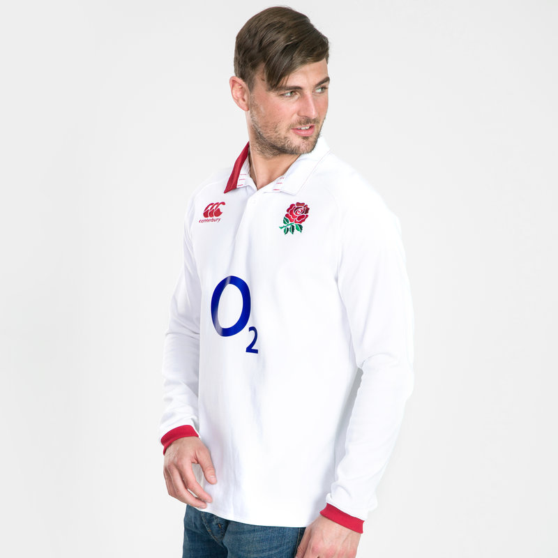 England Canterbury Rugby Kinder 2019-20 Klassische SS Jersey Shirt-weiß-NEU 