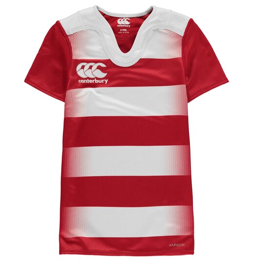 Canterbury CCC Challenge Hooped Rugby Shirt Junior Boys
