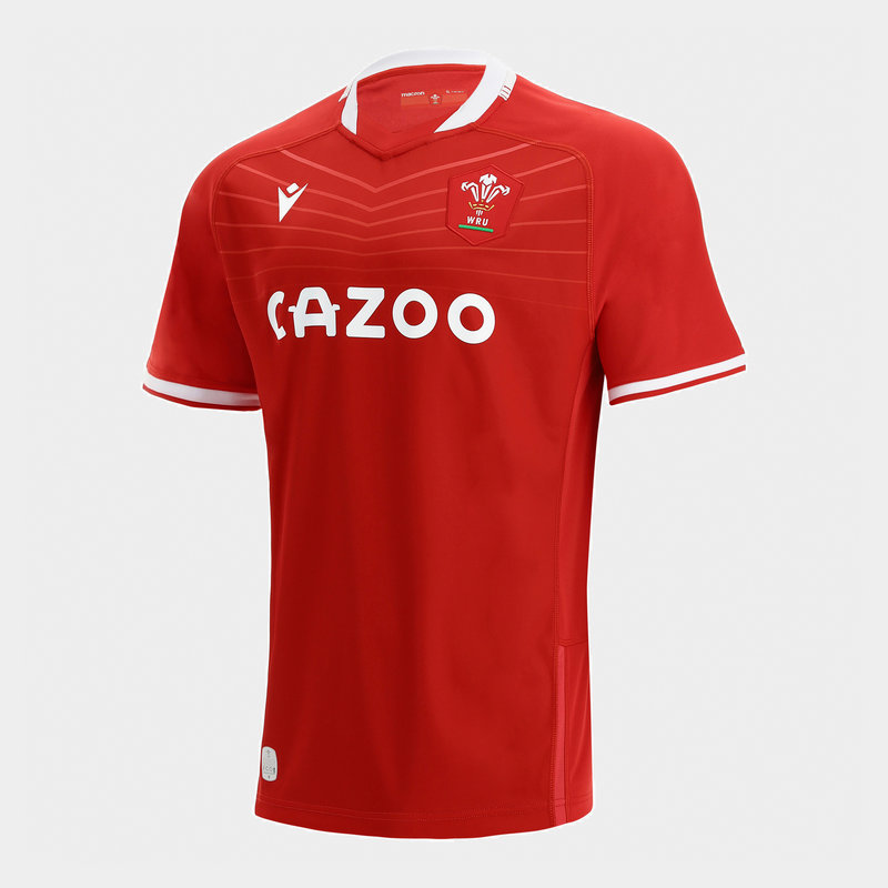 Macron Wales Home Rugby Shirt 2021 2022 Junior