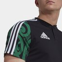 adidas 2022 Maori All Blacks Polo Shirt Mens
