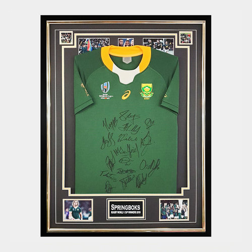 Signed Springboks Jersey Framed - Rugby World Cup Winners 2019