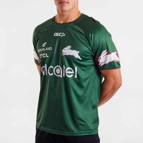 HUAXUN 2020 South Sydney Rabbitohs Rugby Jersey,Home/Away Breathable Football T-Shirt,Mens Competition Training Football Jersey 
