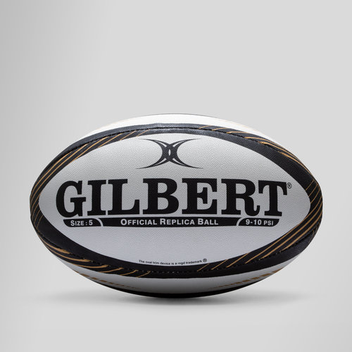 white/black/gold GILBERT guinness pro 14 replica rugby ball size 5 