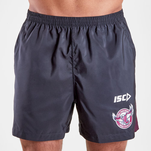 Manly Sea Eagles 2019 NRL Training Shorts Sizes Adults and Kids Sizes 